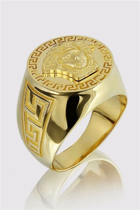 versace gold ring 14k|More.